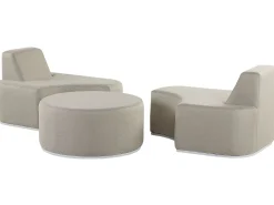 Beliani 2-Istuttava Ulkosohvaryhma Kangas Vaaleanharmaa Fabro Online