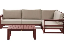 Beliani 4-Istuttava Ulkosohvaryhma Sertifioitu Akaasia Vasenk. Mahonginruskea Timor Ii Discount