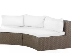 Beliani 9-Istuttava Ulkosohvaryhma Polyrottinki Ruskea Severo Best Sale