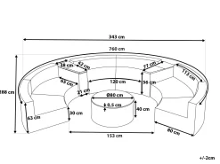 Beliani 9-Istuttava Ulkosohvaryhma Polyrottinki Ruskea Severo Best Sale