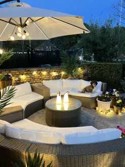 Beliani 9-Istuttava Ulkosohvaryhma Polyrottinki Ruskea Severo Best Sale