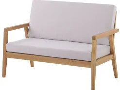 Beliani 4-Istuttava Ulkosohvaryhma Akasiapuu Ruskeanharmaa Pallano Fashion