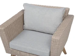 Beliani 4-Istuttava Ulkosohvaryhma Polyrottinki Harmaa Vittoria Sale