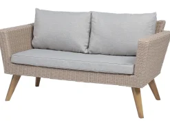 Beliani 4-Istuttava Ulkosohvaryhma Polyrottinki Harmaa Vittoria Sale