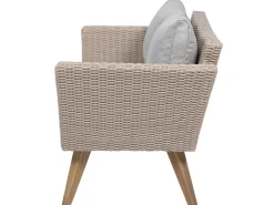 Beliani 4-Istuttava Ulkosohvaryhma Polyrottinki Harmaa Vittoria Sale