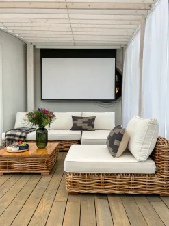 Beliani 4-Istuttava Ulkosohvaryhma Rottinki Vasenk. Luonnonvari Varallo Clearance