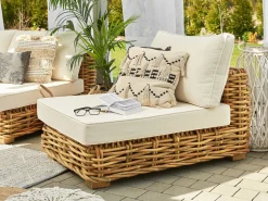 Beliani 4-Istuttava Ulkosohvaryhma Rottinki Vasenk. Luonnonvari Varallo Clearance