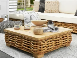 Beliani 4-Istuttava Ulkosohvaryhma Rottinki Vasenk. Luonnonvari Varallo Clearance