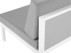 Beliani 6-Istuttava Ulkosohvaryhma Alumiini Valkoinen/Harmaa Castella Online