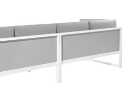 Beliani 6-Istuttava Ulkosohvaryhma Alumiini Valkoinen/Harmaa Castella Online