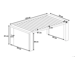 Beliani 6-Istuttava Ulkosohvaryhma Alumiini Valkoinen/Harmaa Castella Online
