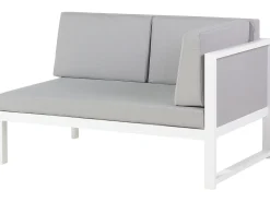 Beliani 6-Istuttava Ulkosohvaryhma Alumiini Valkoinen/Harmaa Castella Online