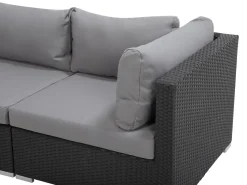 Beliani 4-Istuttava Ulkosohvaryhma Polyrottinki Oikeak. Musta Sano Ii Clearance