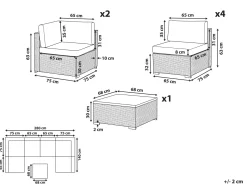 Beliani 6-Istuttava Ulkosohvaryhma Polyrottinki Ruskea Belvedere Flash Sale