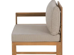 Beliani 4-Istuttava Ulkosohvaryhma Akaasia Oikeak. Vaalea Puu Timor Fashion