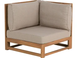 Beliani 4-Istuttava Ulkosohvaryhma Akaasia Oikeak. Vaalea Puu Timor Fashion