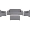 Beliani 5-Istuttava Ulkosohvaryhma Kangas Harmaa/Musta Rovigo Outlet