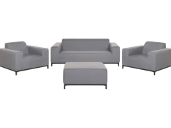 Beliani 5-Istuttava Ulkosohvaryhma Kangas Harmaa/Musta Rovigo Outlet