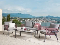 Beliani 4-Istuttava Ulkosohvaryhma Alumiini Harmaa Sciacca Outlet