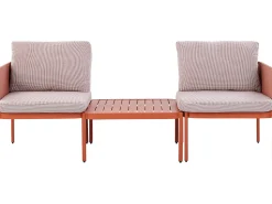 Beliani 2-Istuttava Ulkosohvaryhma Alumiini Oranssi Terracina Hot