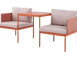 Beliani 2-Istuttava Ulkosohvaryhma Alumiini Oranssi Terracina Hot