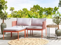 Beliani 2-Istuttava Ulkosohvaryhma Alumiini Oranssi Terracina Hot