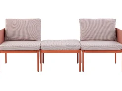 Beliani 2-Istuttava Ulkosohvaryhma Alumiini Oranssi Terracina Hot