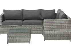 Beliani 4-Istuttava Ulkosohvaryhma Polyrottinki Tummanharmaa Avola Cheap