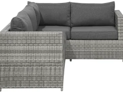 Beliani 4-Istuttava Ulkosohvaryhma Polyrottinki Tummanharmaa Avola Cheap