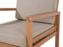 Beliani 4-Istuttava Ulkosohvaryhma Sertifioitu Akaasia Vaalea Puu Manila New