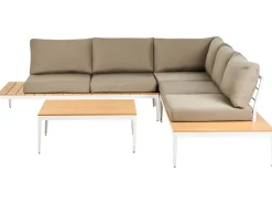 Beliani 5-Istuttava Ulkosohvaryhma Alumiini Harmaa Positano Cheap