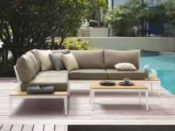 Beliani 5-Istuttava Ulkosohvaryhma Alumiini Harmaa Positano Cheap