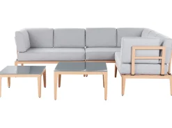 Beliani 6-Istuttava Ulkosohvaryhma Alumiini Harmaa Rima Iii Hot