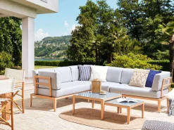 Beliani 6-Istuttava Ulkosohvaryhma Alumiini Harmaa Rima Iii Hot