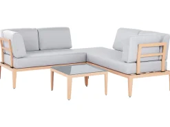 Beliani 6-Istuttava Ulkosohvaryhma Alumiini Harmaa Rima Iii Hot