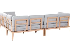 Beliani 6-Istuttava Ulkosohvaryhma Alumiini Harmaa Rima Iii Hot