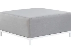 Beliani 5-Istuttava Ulkosohvaryhma Kangas Vaaleanharmaa/Valkoinen Rovigo Fashion