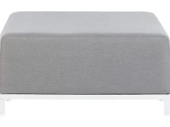 Beliani 5-Istuttava Ulkosohvaryhma Kangas Vaaleanharmaa/Valkoinen Rovigo Fashion