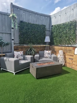 Beliani 5-Istuttava Ulkosohvaryhma Kangas Vaaleanharmaa/Valkoinen Rovigo Fashion