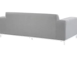 Beliani 5-Istuttava Ulkosohvaryhma Kangas Vaaleanharmaa/Valkoinen Rovigo Fashion