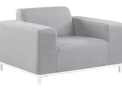 Beliani 5-Istuttava Ulkosohvaryhma Kangas Vaaleanharmaa/Valkoinen Rovigo Fashion