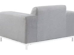 Beliani 5-Istuttava Ulkosohvaryhma Kangas Vaaleanharmaa/Valkoinen Rovigo Fashion