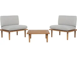 Beliani 2-Istuttava Ulkosohvaryhma Akaasia Vaalea Puu/Harmaa Frascati Flash Sale