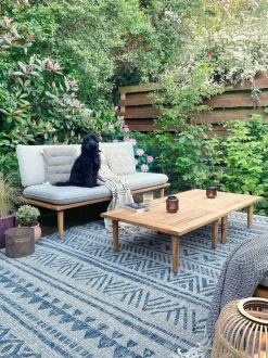 Beliani 4-Istuttava Ulkosohvaryhma Akaasia Vaalea Puu/Harmaa Frascati Best