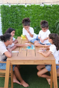 Beliani 6-Istuttava Vaalea Akaasiapuinen Ulkoruokailuryhma Tuoleilla Livorno Cheap