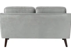 Beliani 2-Istuttava Vaaleanharmaa Samettisohva Lokka Best Sale