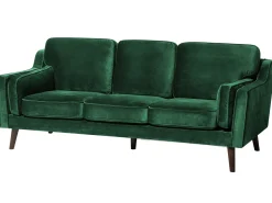 Beliani 3-Istuttava Vihrea Sohva Lokka Flash Sale