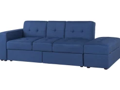 Beliani 3-Istuttava Vuodesohva Ja Rahi Kangas Laivastonsininen Falster Sale