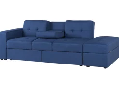 Beliani 3-Istuttava Vuodesohva Ja Rahi Kangas Laivastonsininen Falster Sale