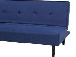 Beliani 3-Istuttava Vuodesohva Kangas Sininen Visby Discount